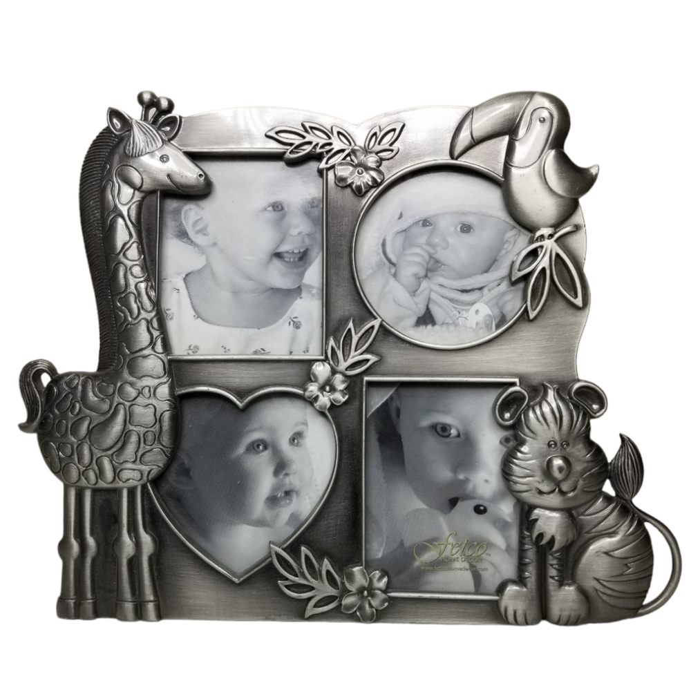Fetco Home Decor Jungle Collage Pewter Picture Frame